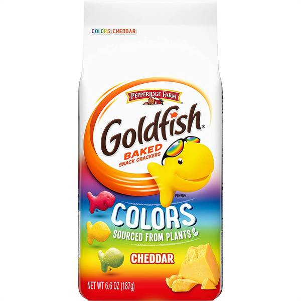 Pepperidge Farm Goldfish Baked Snack Crackers Cheddar Colors Sourced from Plants Imported